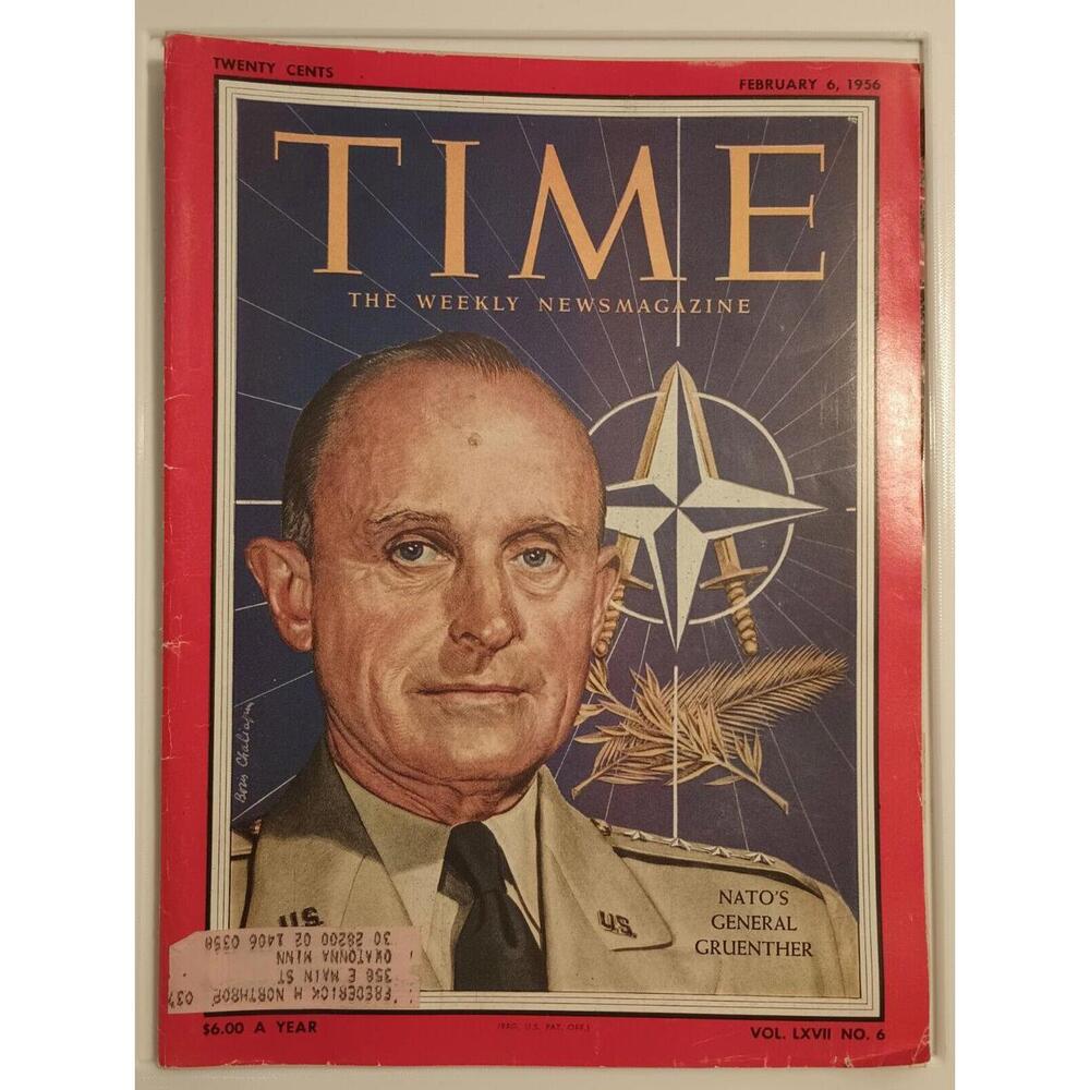 Time Magazine February 6, 1956 NATO's General Gruenther